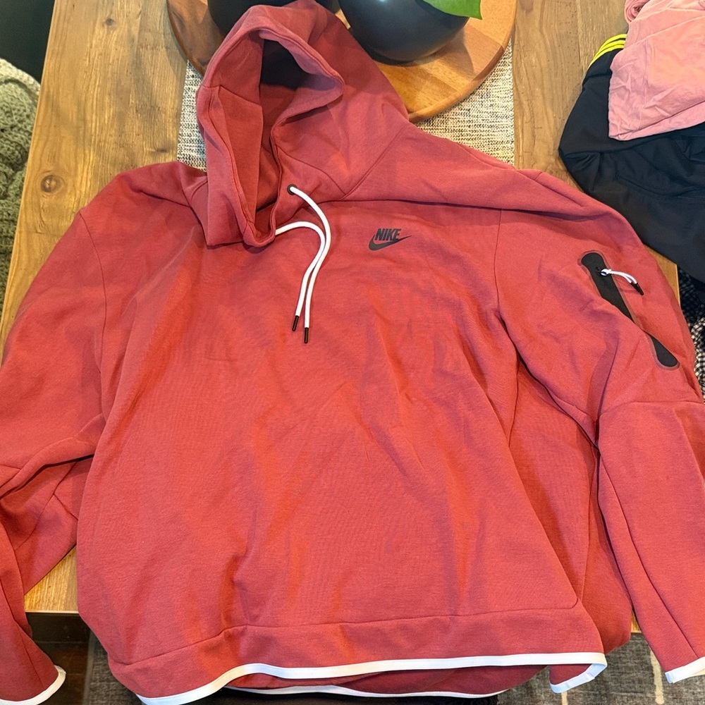 Nike Crimson Hoodie with Black Accents